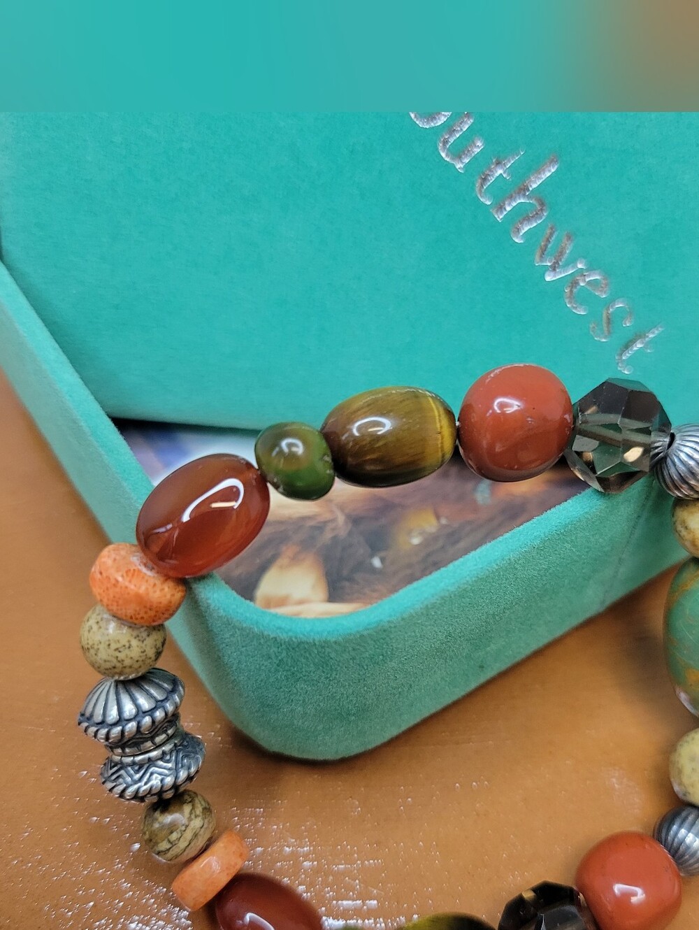 Carolyn Pollack Relios Gemstone Necklace Bracelet 925 Sterling Silver 17 - Picture 2 of 6